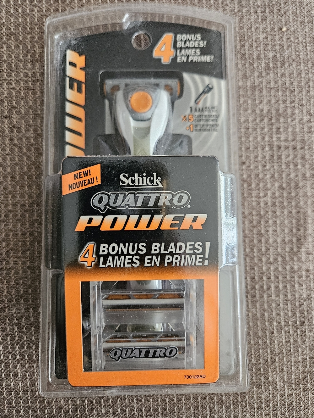 Schick Quattro Power Shaving Razor with 5 Cartridge Refills